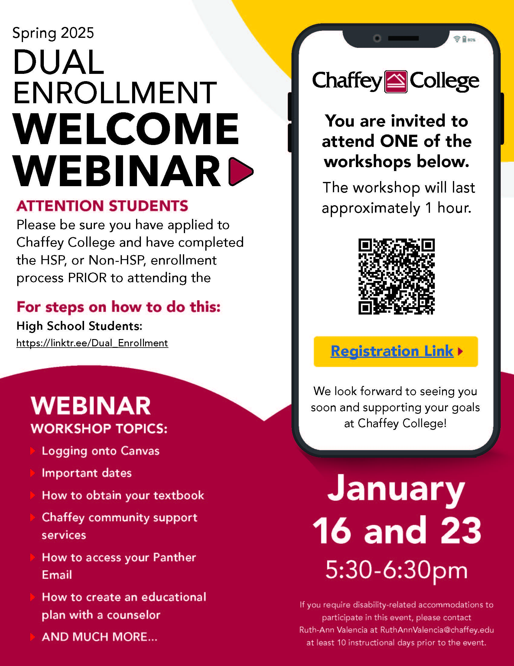 Welcome webinar flyer