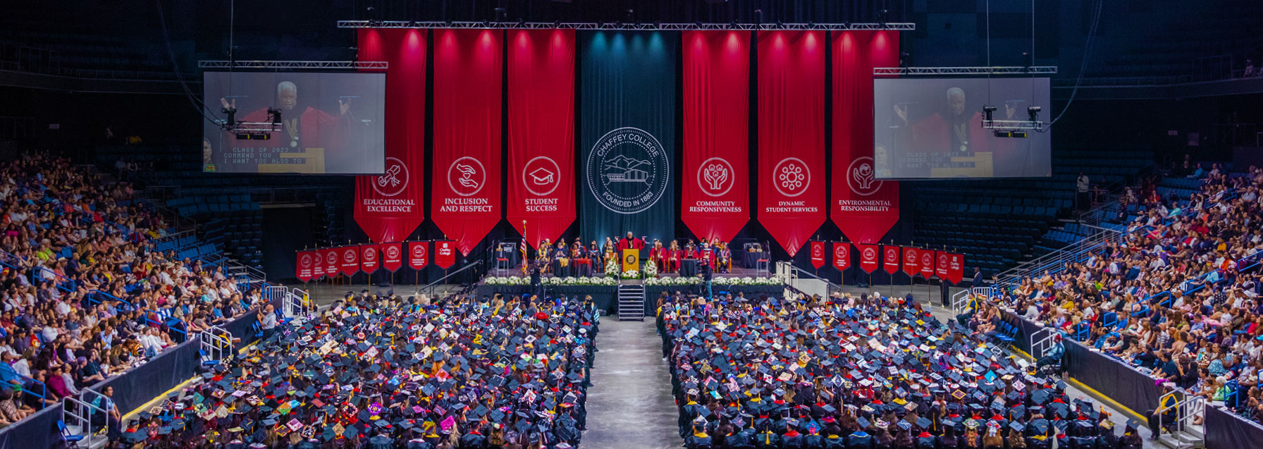 commencement panoramic view