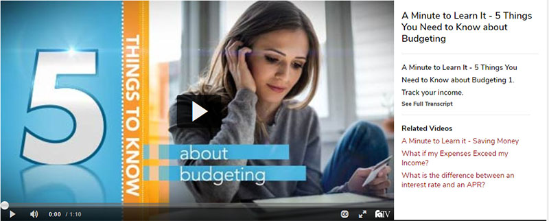 Female student reading a book. 5 Things you need to know about budgeting - Video