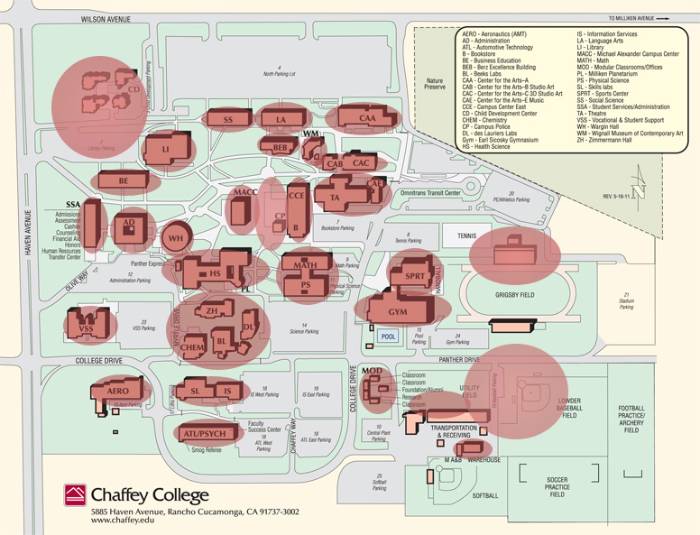 Chaffey College Chino Campus Map Map