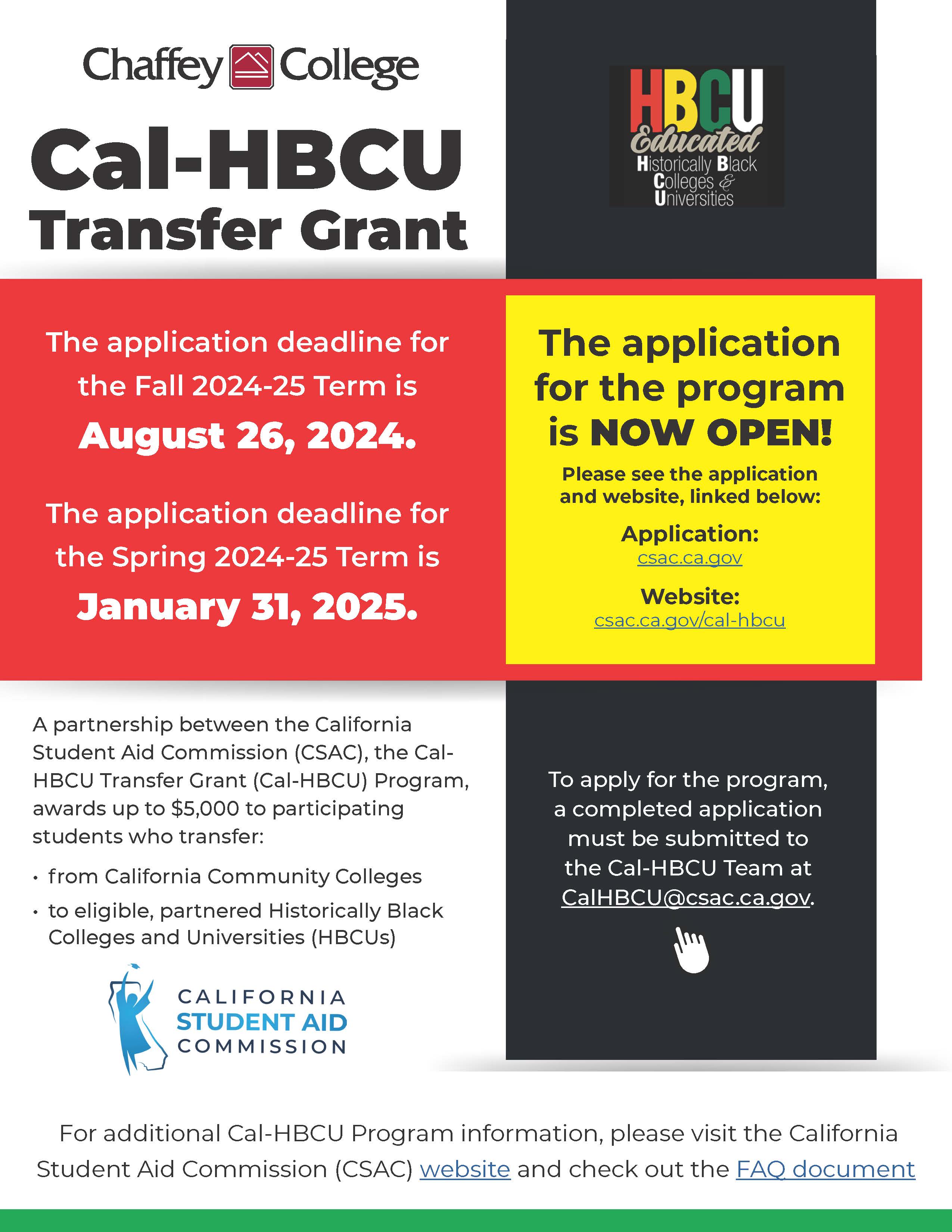 Cal-HBCU Transfer Grant